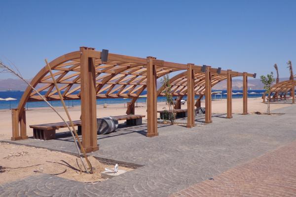 Construction Supervision of Public Sidewalks on the South Shore in Aqaba City .